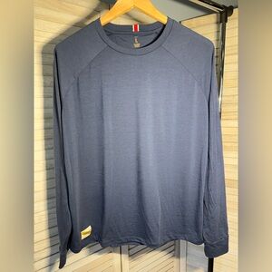 Tracksmith Harrier Long Sleeve Running Top - Blue - Men's Large - EUC